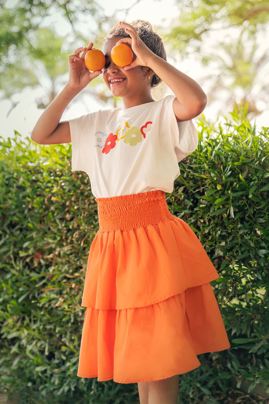 🍊 Mandarin Skirt Set